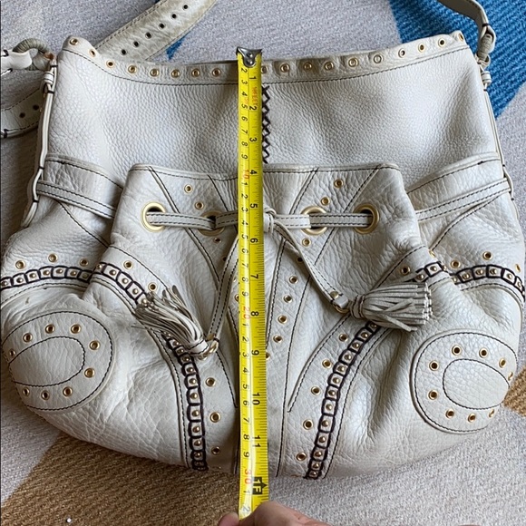 Cole Haan Village Gromet White Leather Purse - Picture 15 of 16